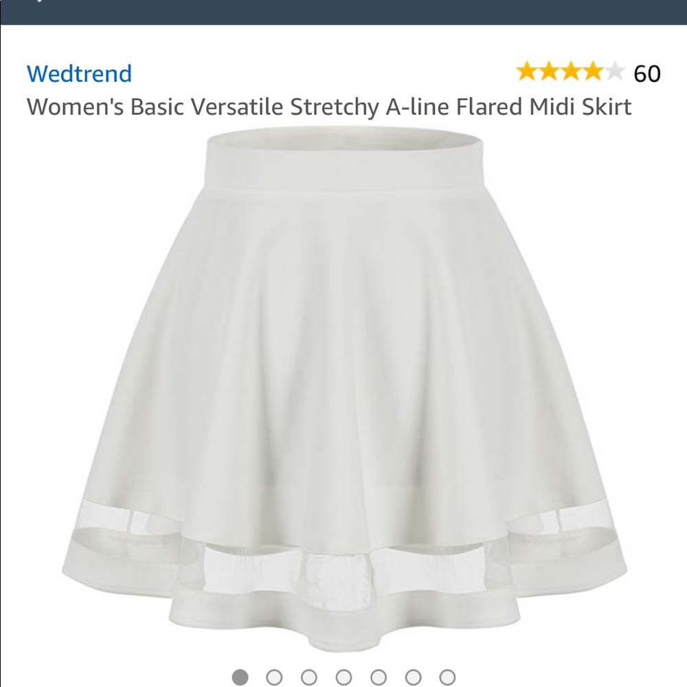 BRAND NEW White skater skirt